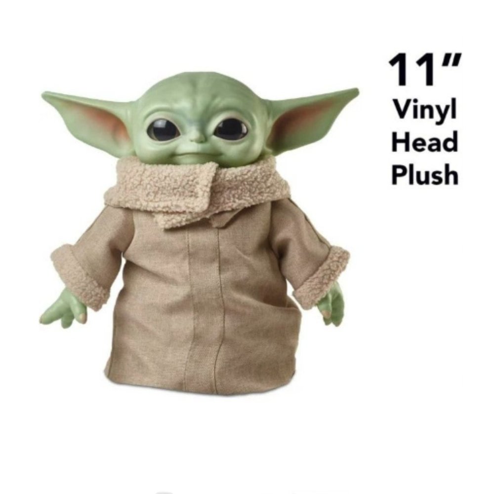 Star Wars Grogu Plush Toy, 11-in The Child Character from The Mandalorian - Picture 2 of 3